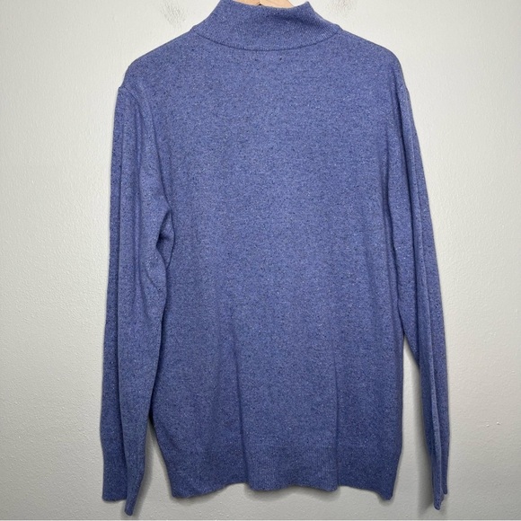 Giada Moda Italia Wool Sweater XL Henley Button Mock Neck Women Splatter Print - Picture 7 of 9